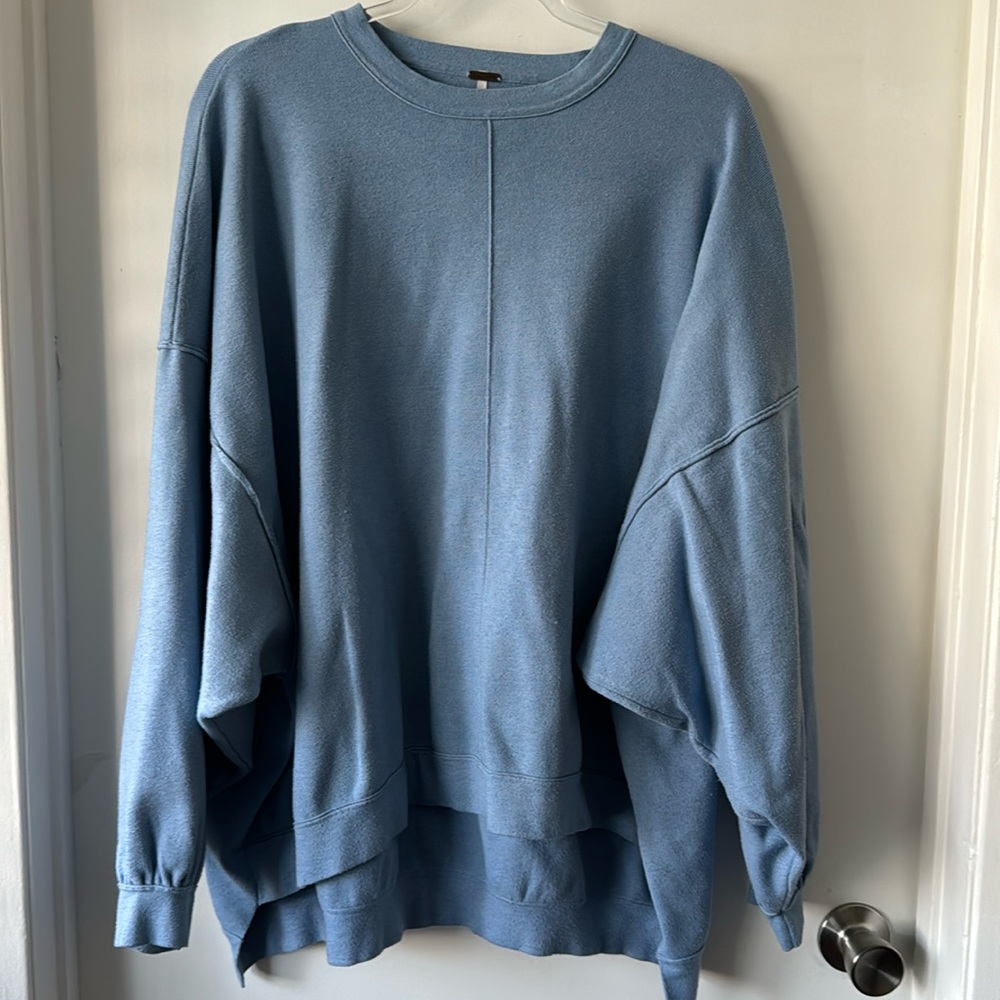 Free People Blue Long Sleeve Top